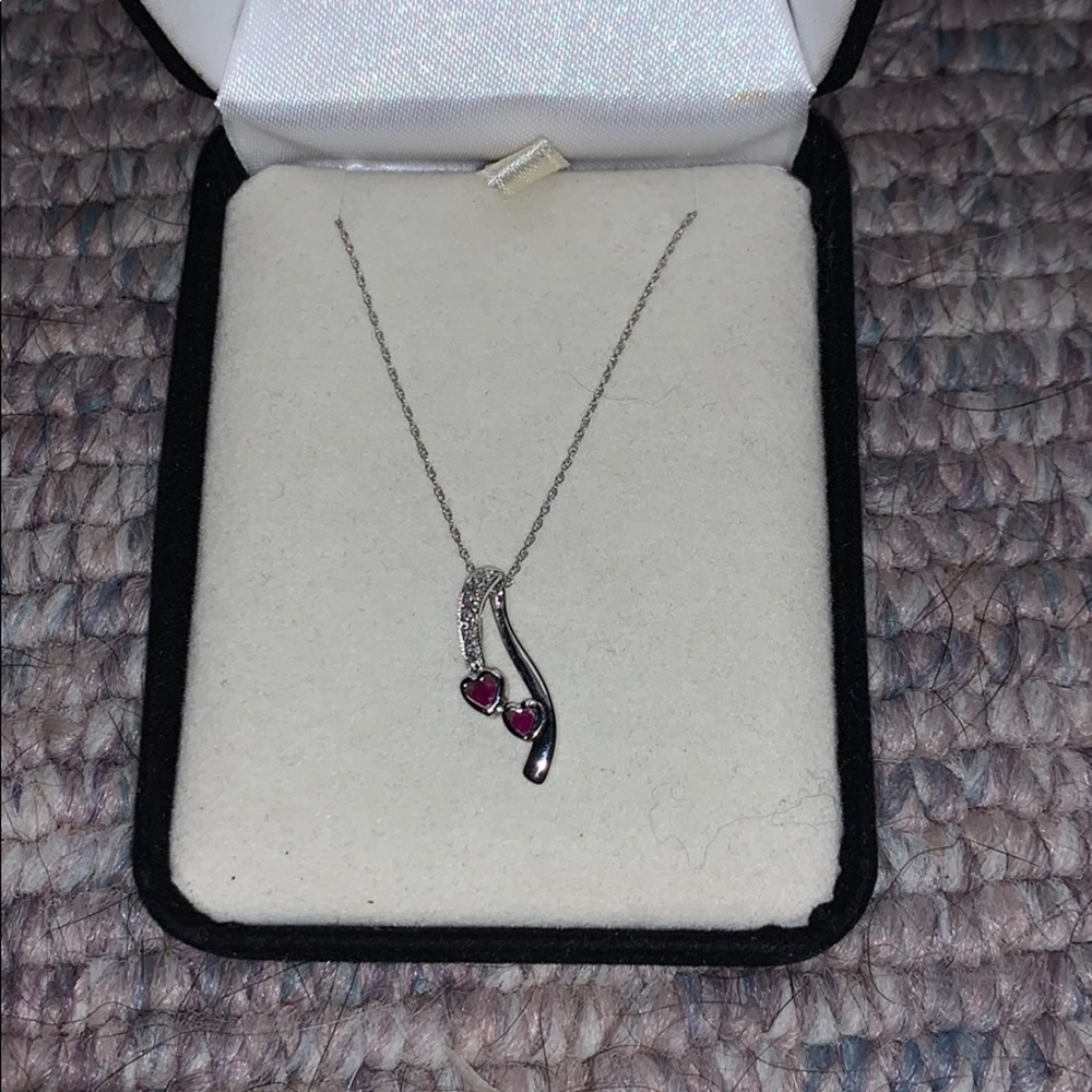 Diamond and ruby necklace